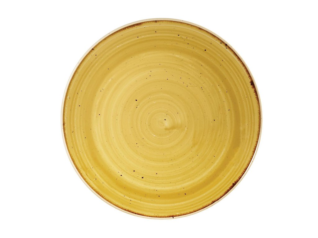 Tallerken Coupe Stonecast Ø16,5cm Porcelæn Sennepsgul