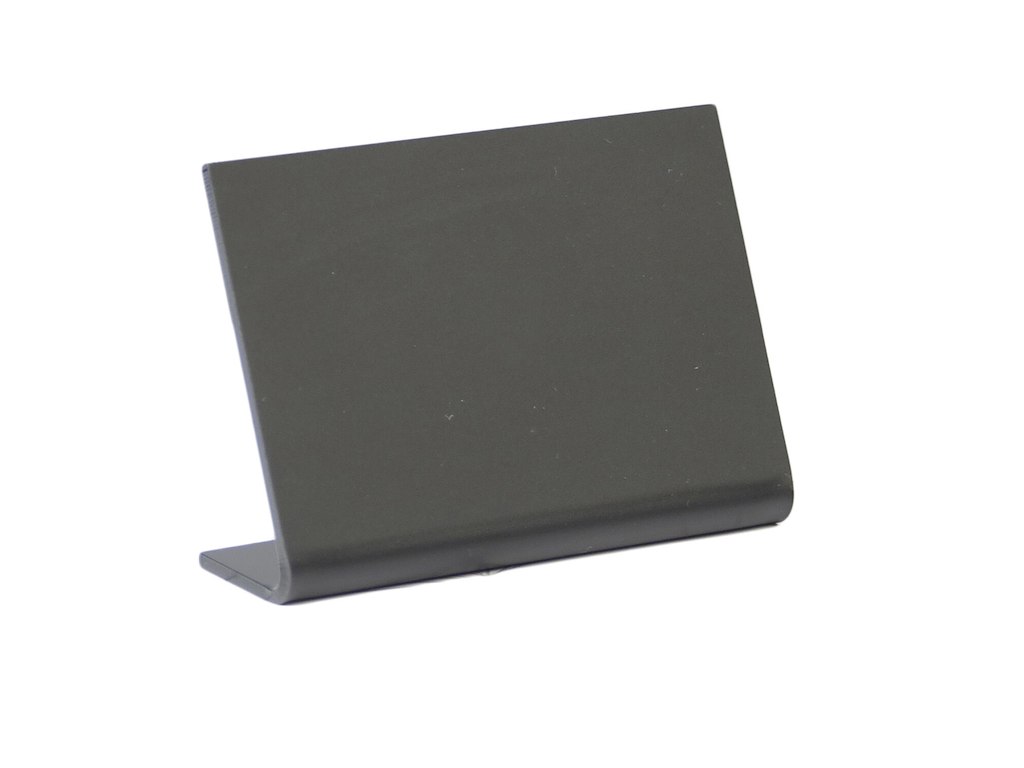 Skilt Securit A8 L-formet Vertikal tavle Frostet sort/blank bagside 5 stk pr sæt