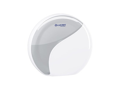 Dispenser Toiletpapir Lucart Identity Maxi Jumbo L12.7xB35xH32.8cm Plast Hvid