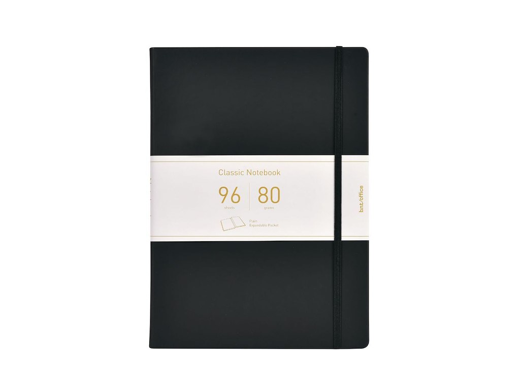 PU Notesbog A5 Blank Sort