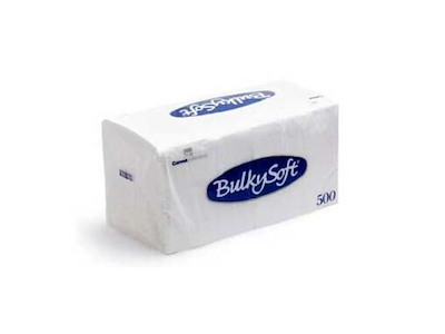 Serviet BulkySoft 33x33 cm 1-lag Hvid