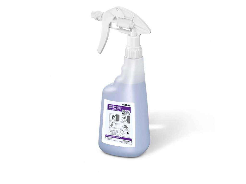 Flaske Tom Skum 650ml med Tryk uden Hoved Klar til Mikro-Quat Classic/Extra