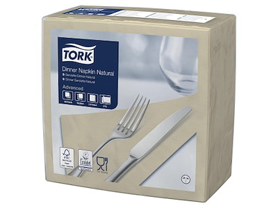 Serviet Tork 39x39cm 2-lag Natur
