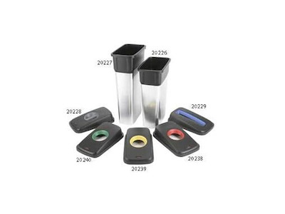 Affaldsbeholder Geo 55 ltr Plast Metalfinish