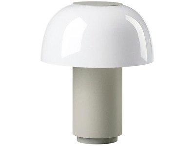 Lampe LED Zone Harvest Moon Ø18xH22cm Varm Grå/Hvid