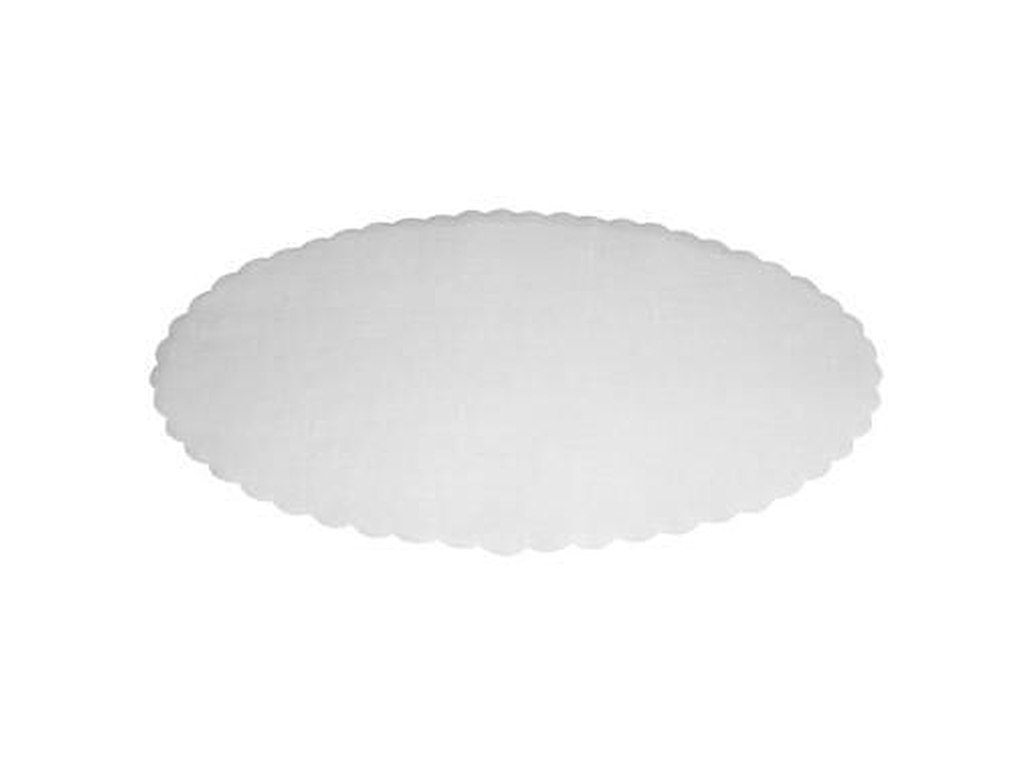 Fadpapir 29x46 cm oval præget hvid