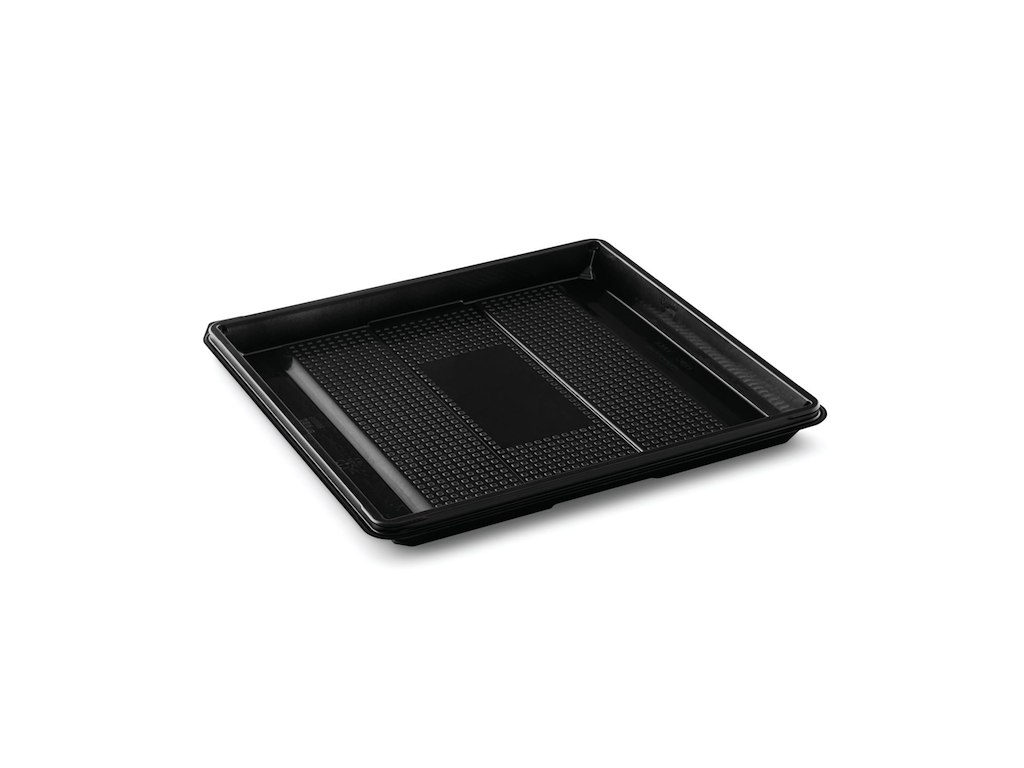 Bakke Zen Tapas 1-rum Kvadrat 876ml L250xB250xH20mm RPET Sort