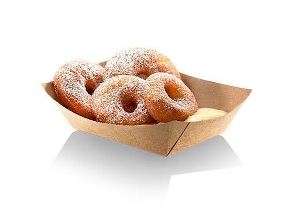 Pommes Frites Bakke L85xB61xH36mm Kraft/Pap/PLA Brun