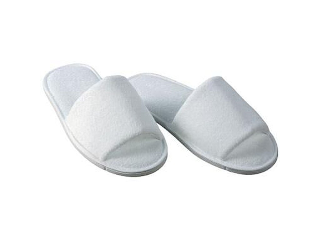 Tøfler Med Åben Tå Hvid
