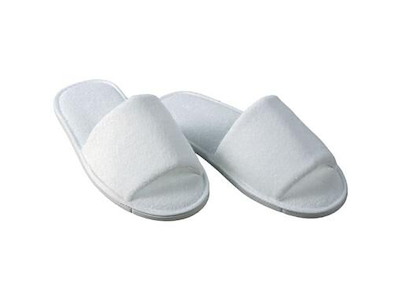 Tøfler Med Åben Tå Hvid