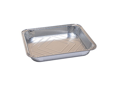 Alubakke 1/2 GN R96G 2400ml L32.4xB26.3xH4.1cm 90 my med rullet kant Sølv