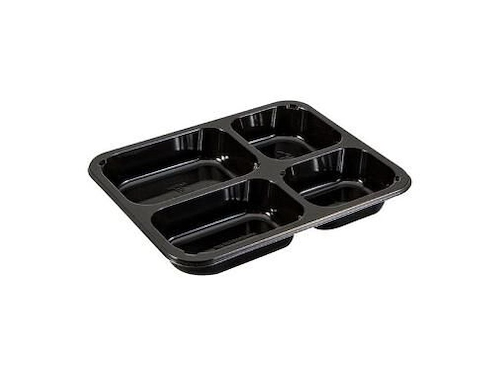 Bakke 4-rum 2227-4C 205/225/270/370 ml 227x178x43 mm CPET Sort