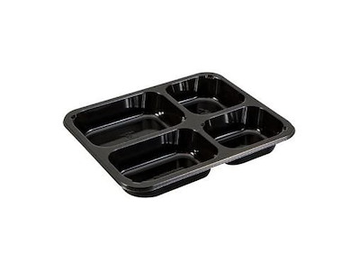 Bakke 4-rum 2227-4C 205/225/270/370 ml 227x178x43 mm CPET Sort