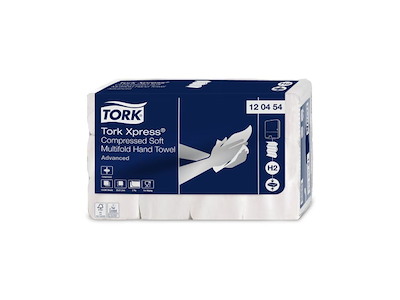 Håndklædeark Tork Advanced H2 M-Fold 2-lag kompr. L32xB21.2xD8cm Mix FSC Hvid