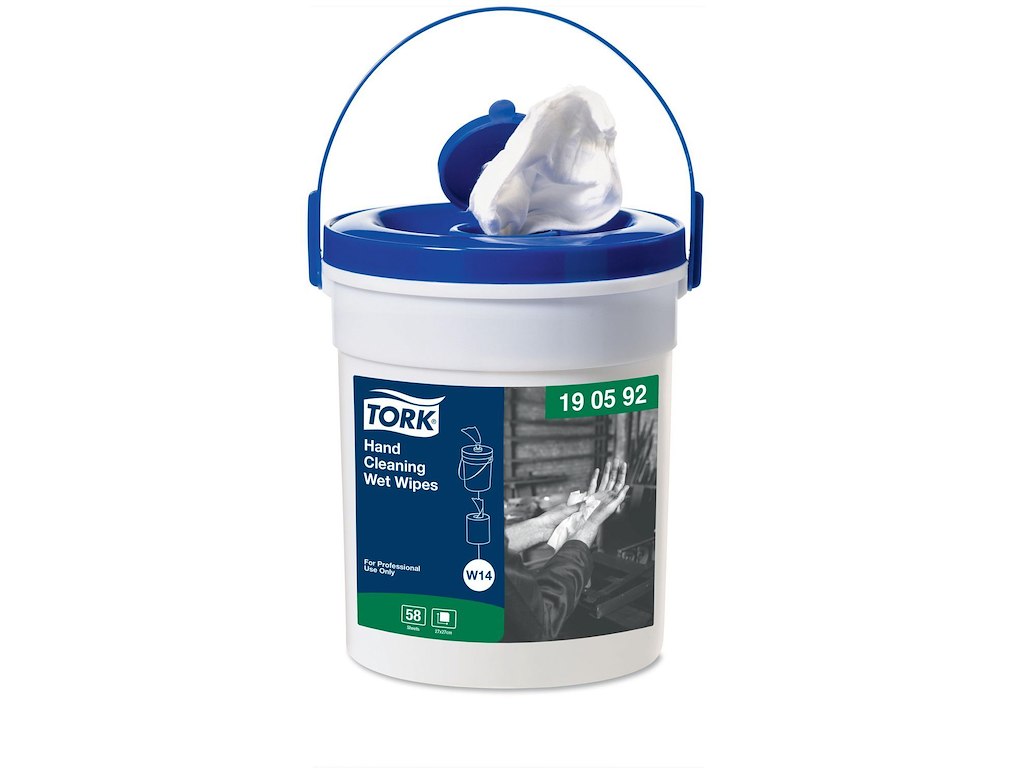 Håndrens Serviet Tork Hand Cleaning Wet Wipes 27x27cm 58 stk/spand uden Parfume
