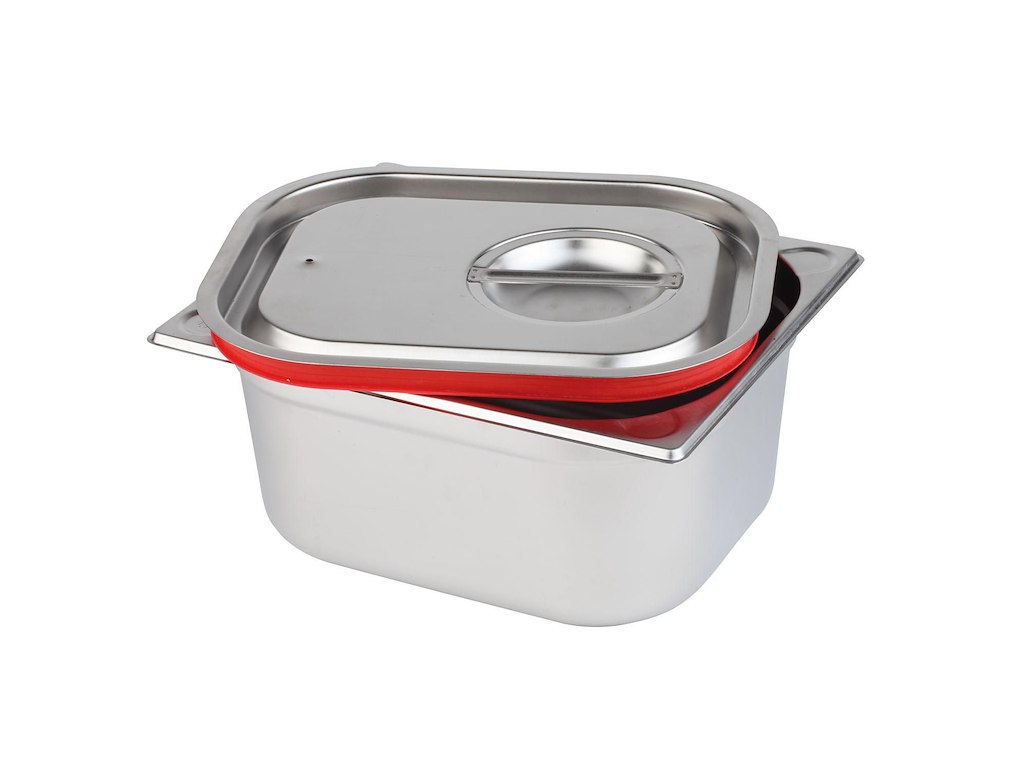 Låg 1/1 GN 53x32.5x3 cm Rustfri stål/Silikone til Kantine 1/1 GN