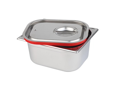 Låg 1/1 GN 53x32.5x3 cm Rustfri stål/Silikone til Kantine 1/1 GN