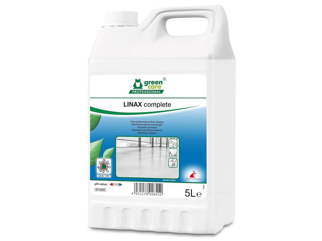 Polishfjerner Linax Complete til alle vandfaste gulve uden parfume 5 ltr