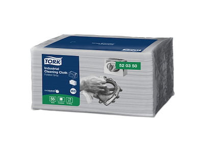 Aftørringsklud Tork Industri W8 L38.5xB31.5cm Papir 1-lag Grå