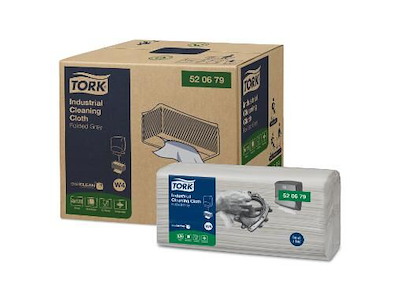 Aftørringsklud Tork Industri W4 1-lag 415x355mm Toppak Grå