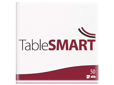 Serviet TableSMART airlaid 48x48 cm 1/4 fold Hvid