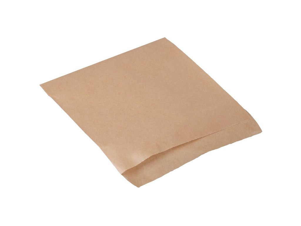 Burgerlomme lille 140x135 mm 40 gr Kraft/PE Brun