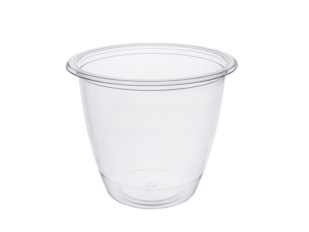 Bæger DeliGreen Rund 750ml Ø129xH109mm RPET Transparent