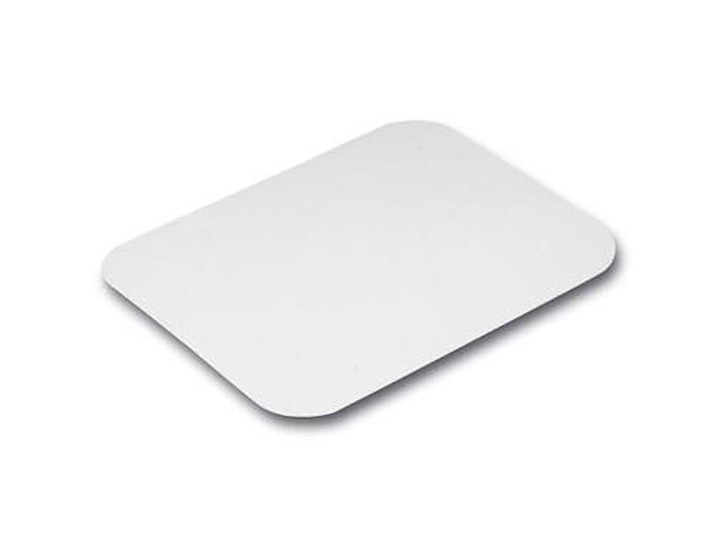 Låg Karton L232xB181xH1mm Hvid med PE Indvendigt til alubakke 1170 ml vnr 109036