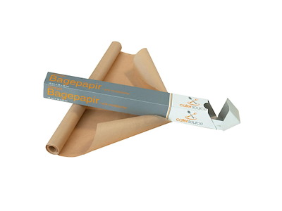 Bagepapir Catersource I Ark Ubleget L42xB38cm med Silikone Brun
