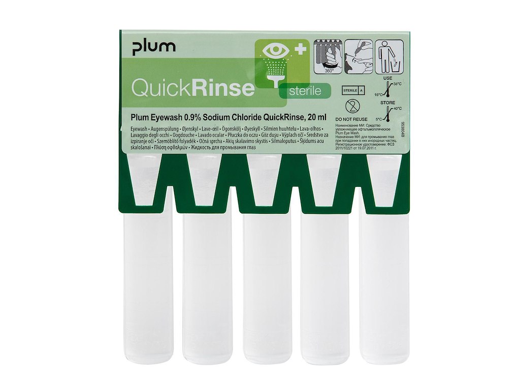 Øjenskyller QuickRinse Ampuller 20 ml til QuickSafe-skab