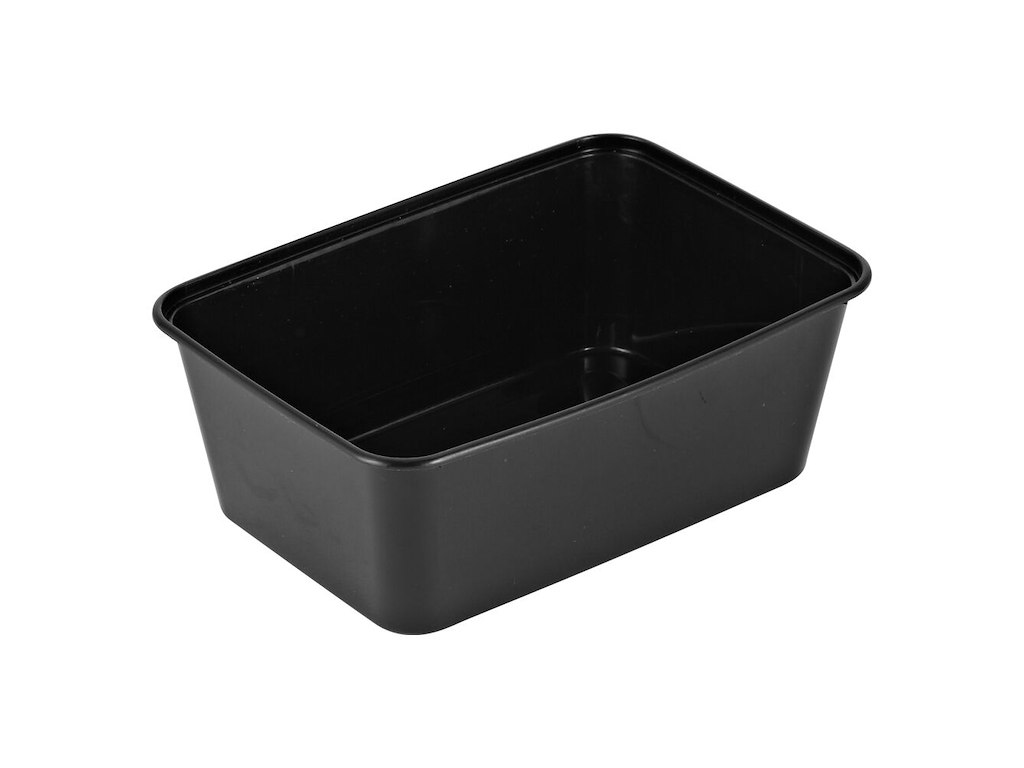Bakke 960 ml 175x120x60mm Nudelbakke til Mikroovn PP sort