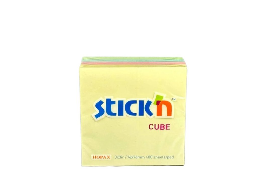Post-it notes, multifarvet - 400 ark (76x76mm)