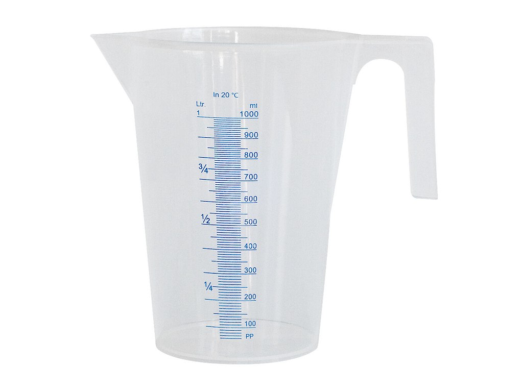 Målebæger Kabi 1 Ltr Klar Med Hank