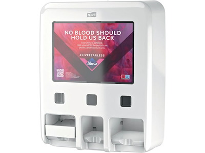 Dispenser Tork Period Care L33.2xB40.7xH14cm hvid til Libresse bind/tampon