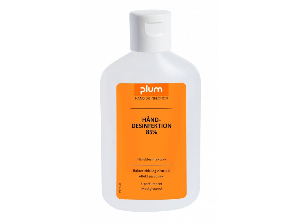 Hånddesinfektion flydende Plum 85% ethanol med snaplåg 120 ml