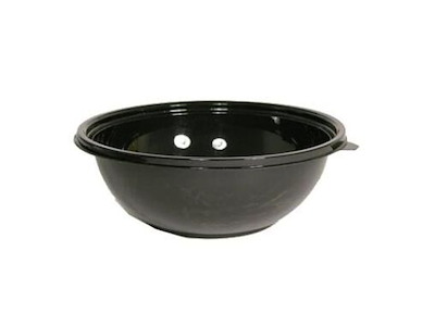 Plastskål bowle  2250 ml Ø260x90 mm Rund RPET Sort
