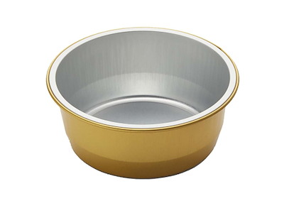 Alubakke 290 ml Ø111x43 mm Rund Guld