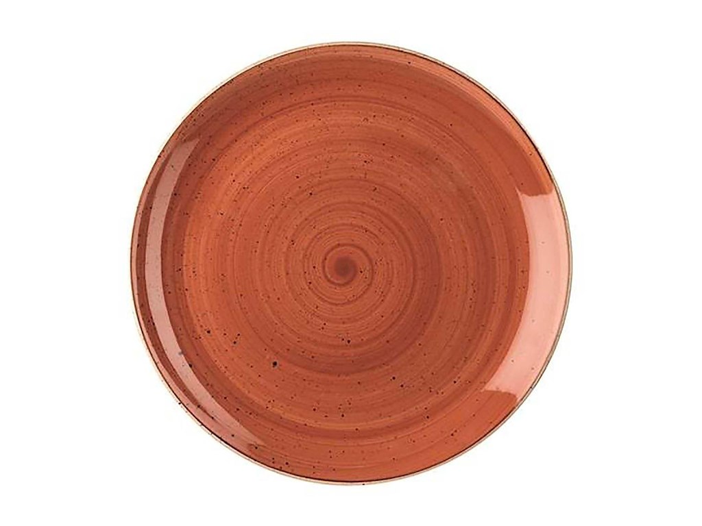 Tallerken Coupe Stonecast Ø28.8 cm Porcelæn Orange