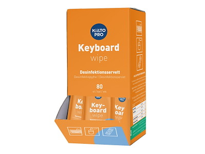 Desinfektion Serviet Kiilto Pro Keyboard Wipes 14x20cm med Ethanol Enkeltpakket