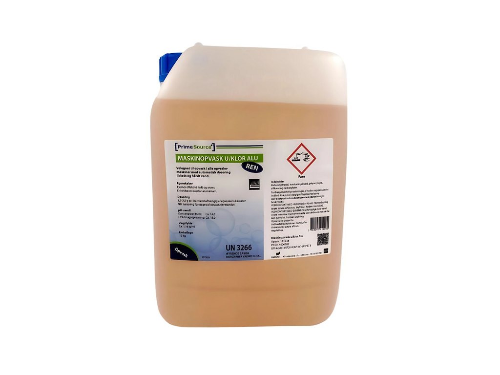 Maskinopvask Flydende Prime Source Ren Alu 10ltr uden Klor Bl?dt/H?rdt til alu