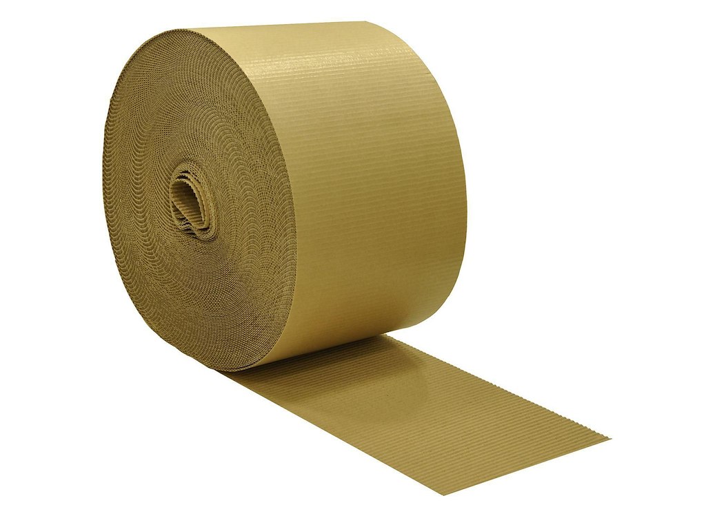 Bølgepap 25 cm x70 m Brun