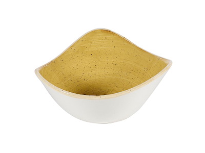 Skål Stonecast  26cl 15.3 cm Trekant Porcelæn Sennepsgul