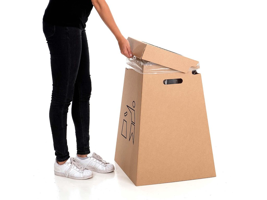 Affaldsstativ DropBucket uden bund Pap til 100 ltr sæk