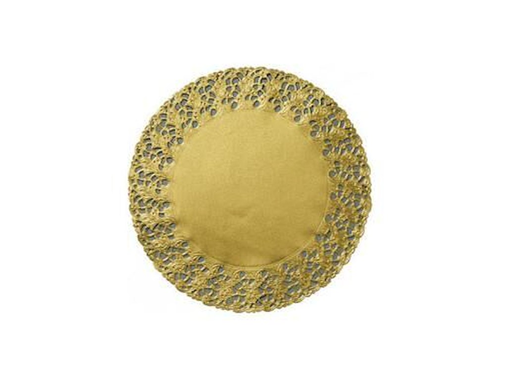 Kagepapir Ø36 cm Rund Udstanset Guld