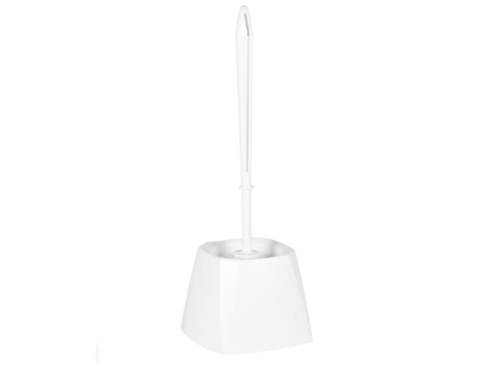 Toiletbørste Vikan Medium 40cm Plast med Firkantet skål Hvid