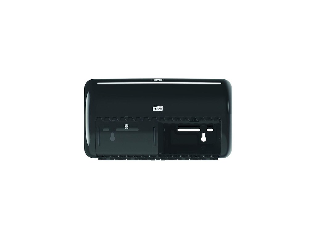 Dispenser Toiletpapir Tork Twin T4 Almindelige ABS Plast Sort til 2 rl