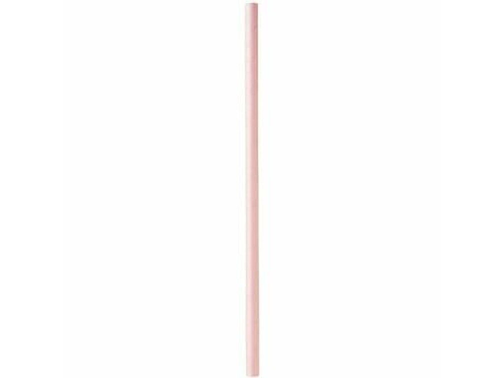 Sugerør Ø8x230mm uden Knæk Bionedbrydelig Papir Rosa