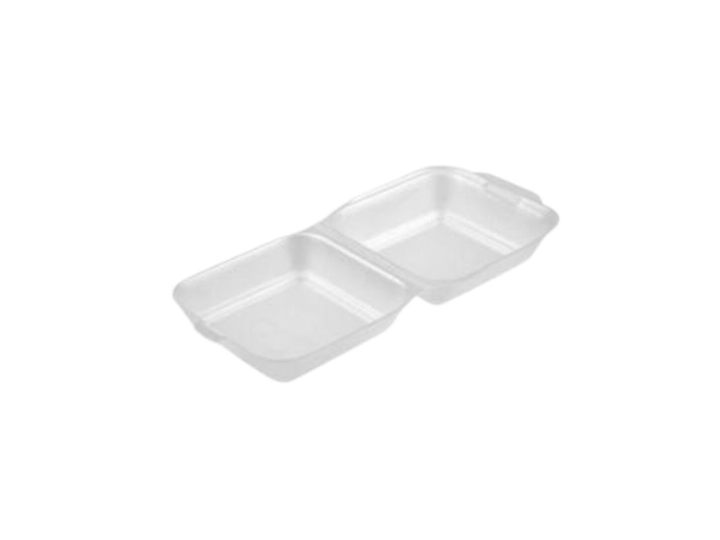 Burgerboks HP6 Firkantet L15.6xB14.6xH7.4cm XPS med lukketap Hvid