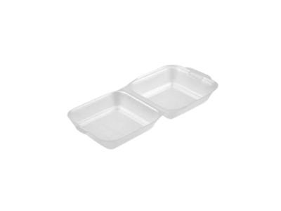 Burgerboks HP6 Firkantet L15.6xB14.6xH7.4cm XPS med lukketap Hvid