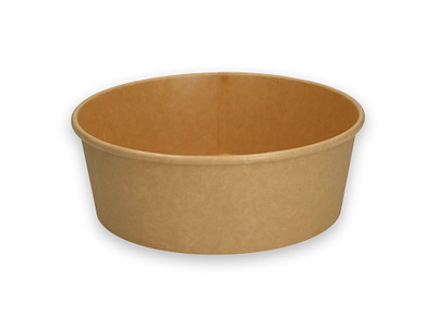 Salatskål Verive 1000ml Ø150xH75mm Pap/PLA Brun